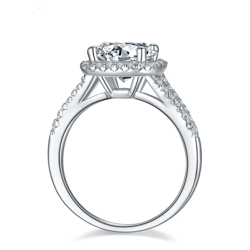 „Alorien“ Silver Plated White Gold Moissanite Ring
