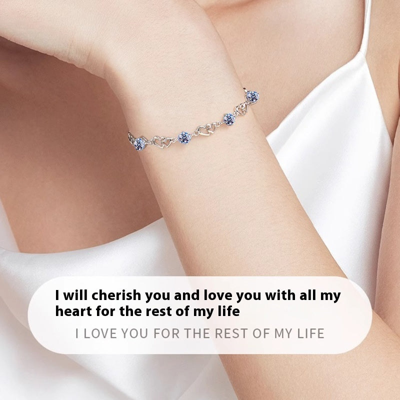 Sterling Silver Moissanite Bracelet