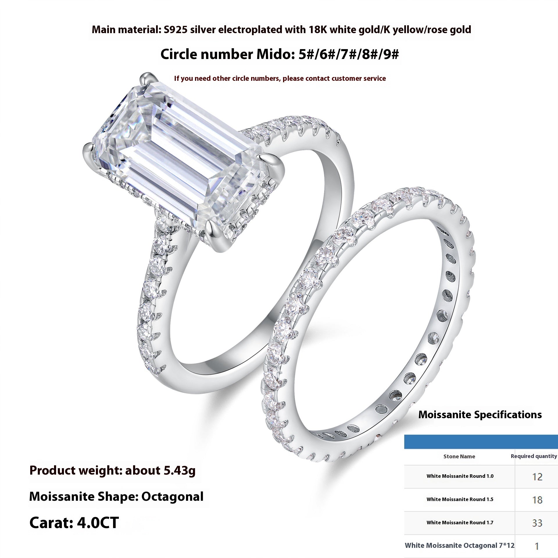 „Elyvion“ S925 Sterling moissanite Silver Ring