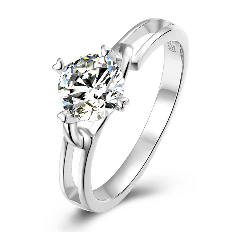 „Corvielle“ 1 Carat Moissanite white gold Ring