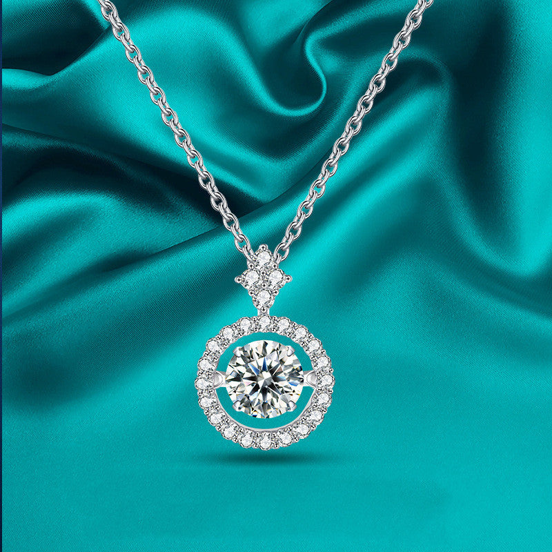 Wheel of Time Design Moissan Diamond Necklace Pendant Female