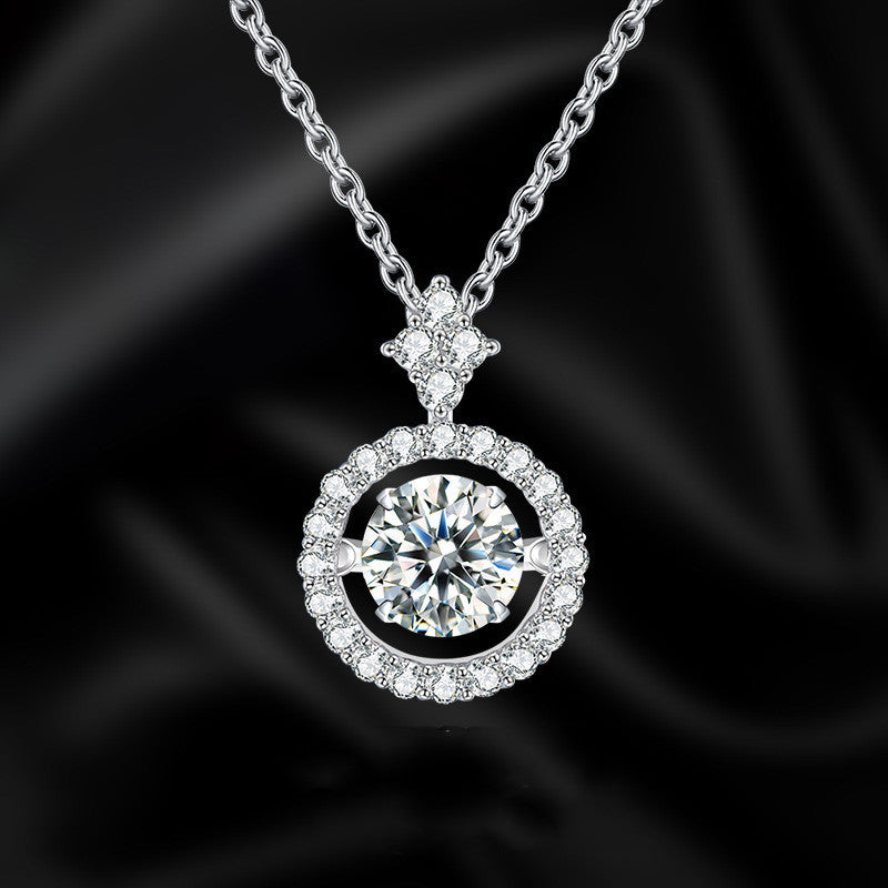 Wheel of Time Design Moissan Diamond Necklace Pendant Female