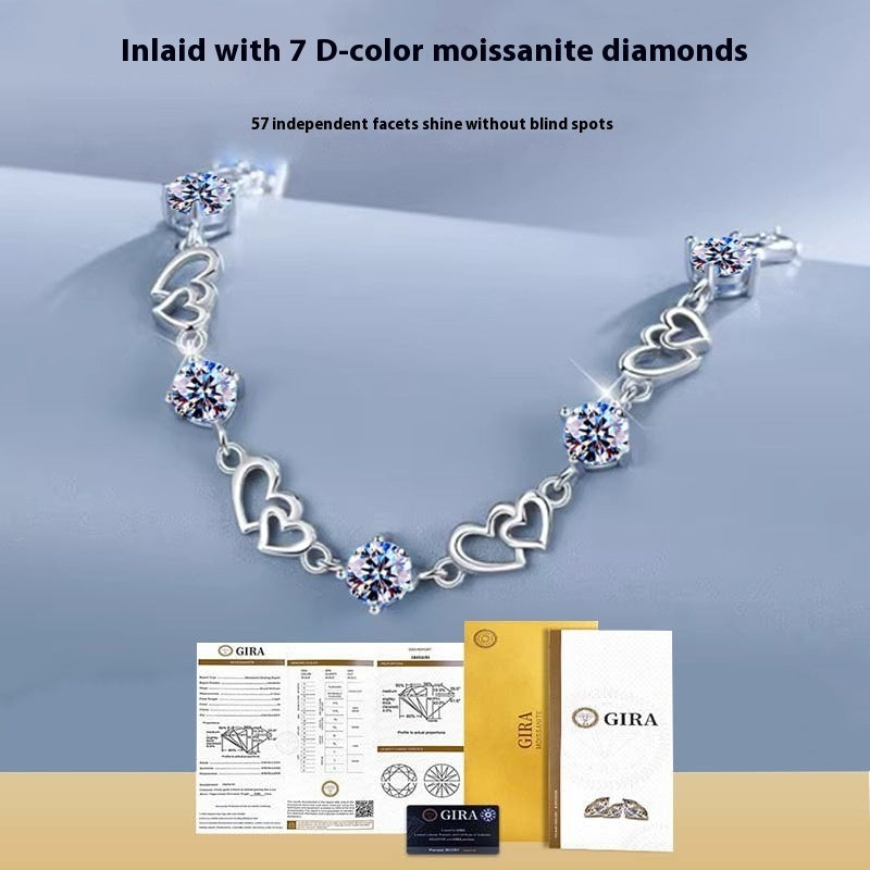 Sterling Silver Moissanite Bracelet