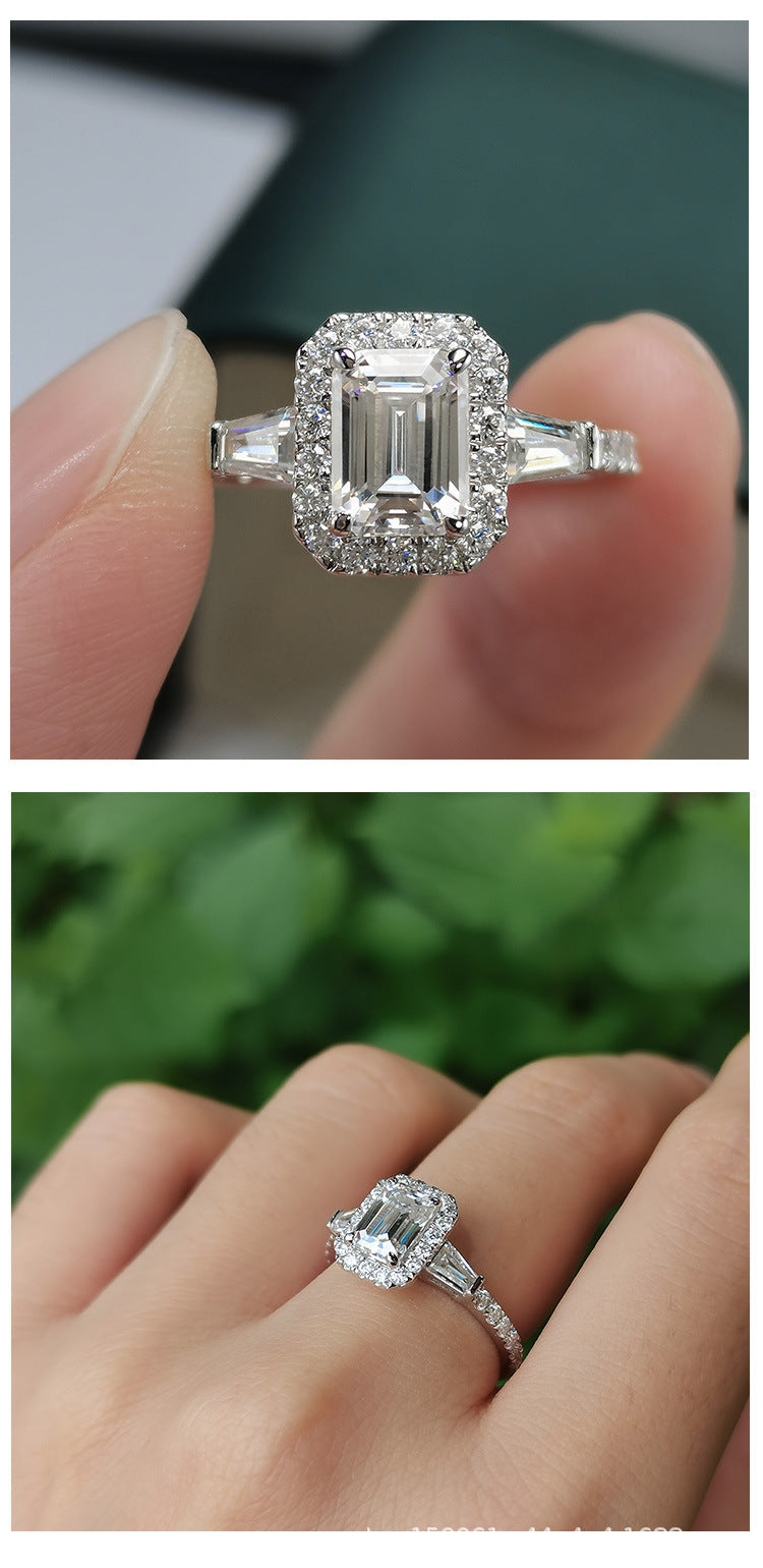 „Vallère“ 925 Sterling Silver Moissanite Ring