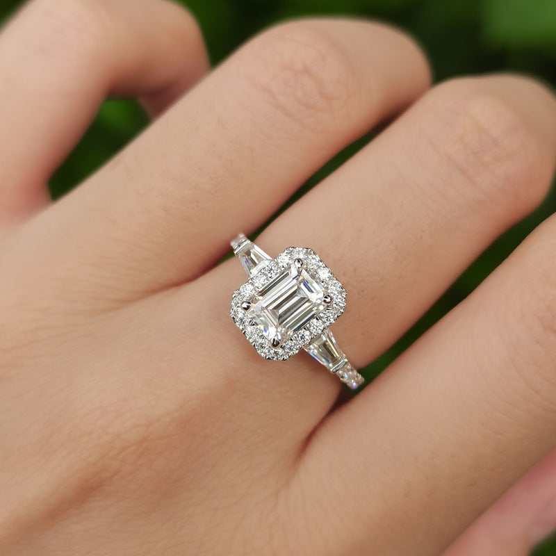 „Vallère“ 925 Sterling Silver Moissanite Ring