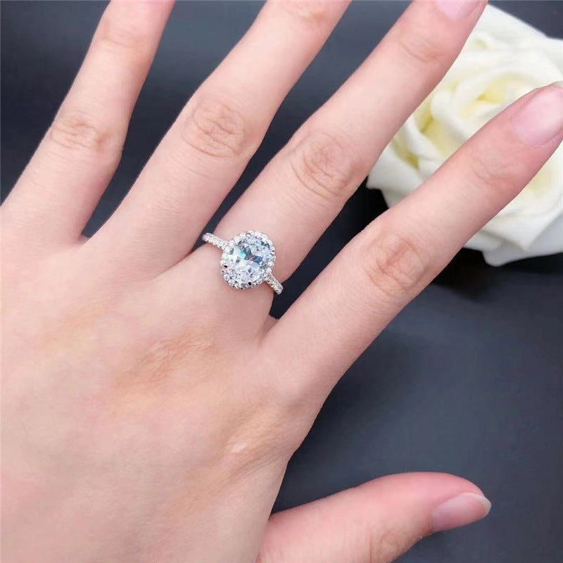 "Nova" Moissanite Big Diamond Shaped Rhinestone Ring