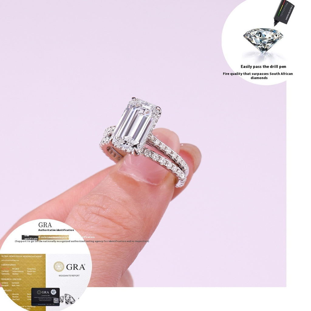 „Elyvion“ S925 Sterling moissanite Silver Ring