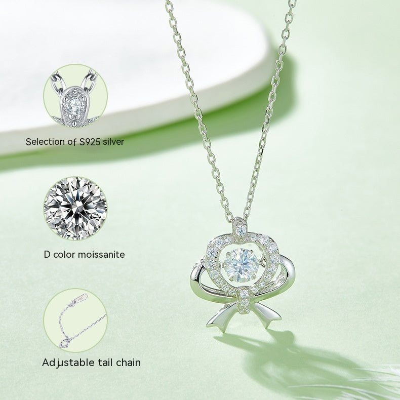 Silver Necklace moissanite