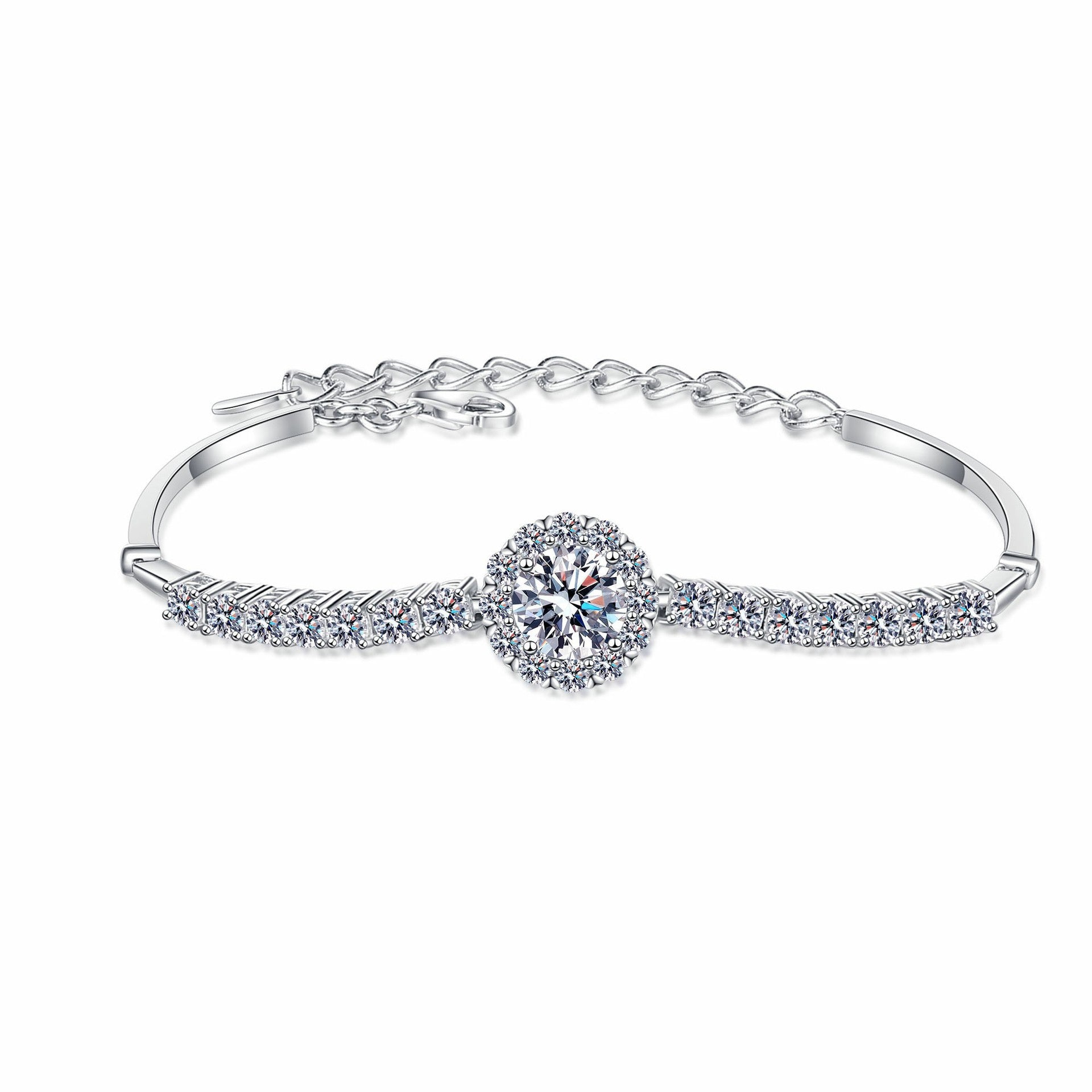 Sterling Silver Moissanite Bracelet