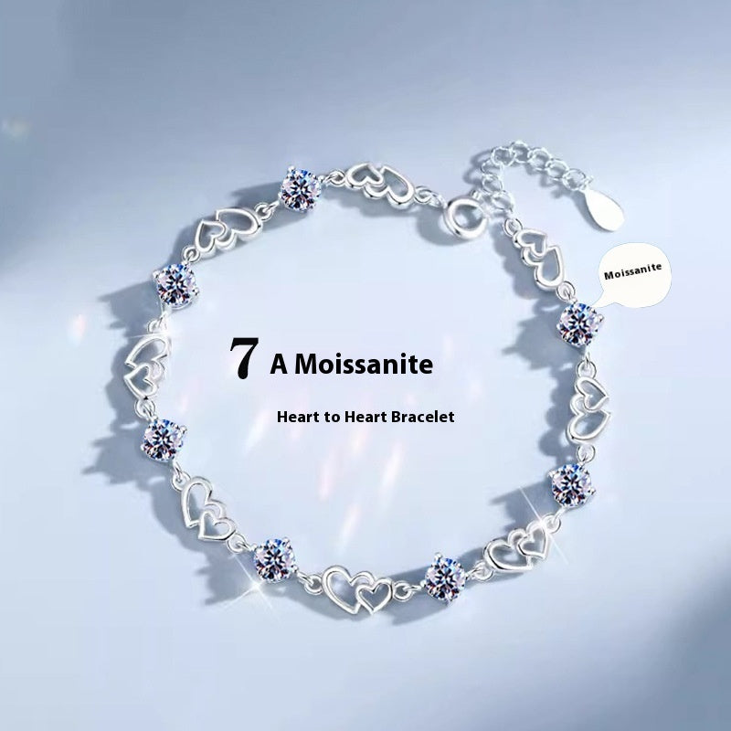 Sterling Silver Moissanite Bracelet