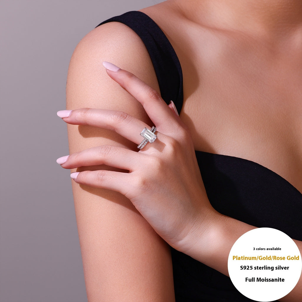 „Elyvion“ S925 Sterling moissanite Silver Ring