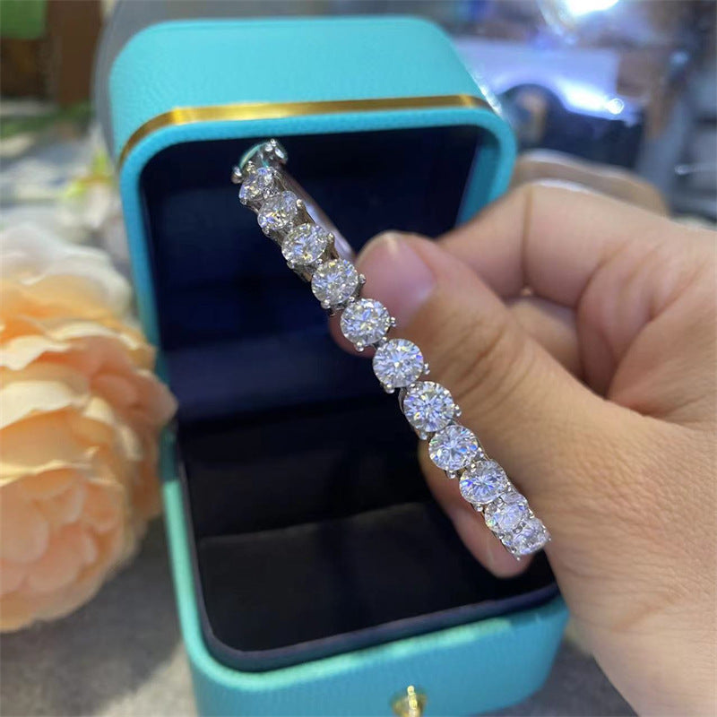 Moissanite Full Diamond Bracelet Round Diamond