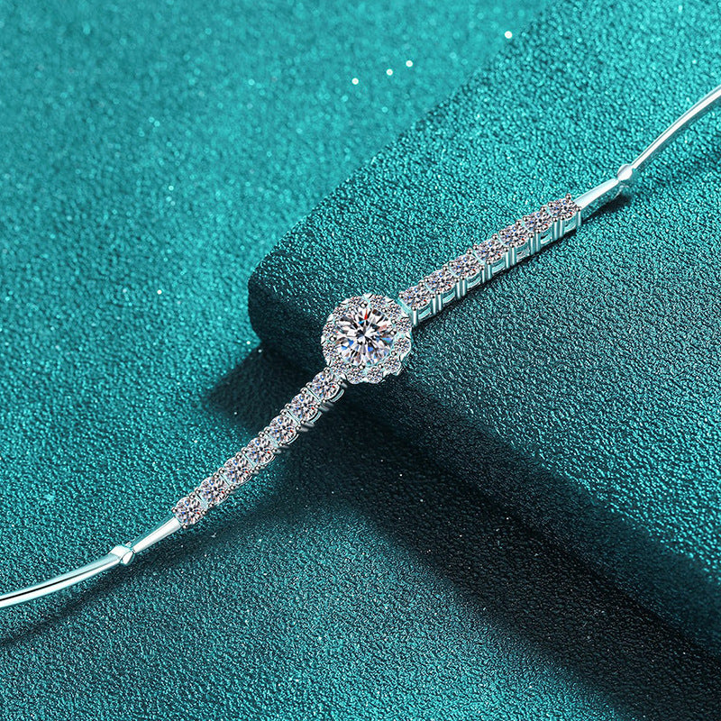 Sterling Silver Moissanite Bracelet