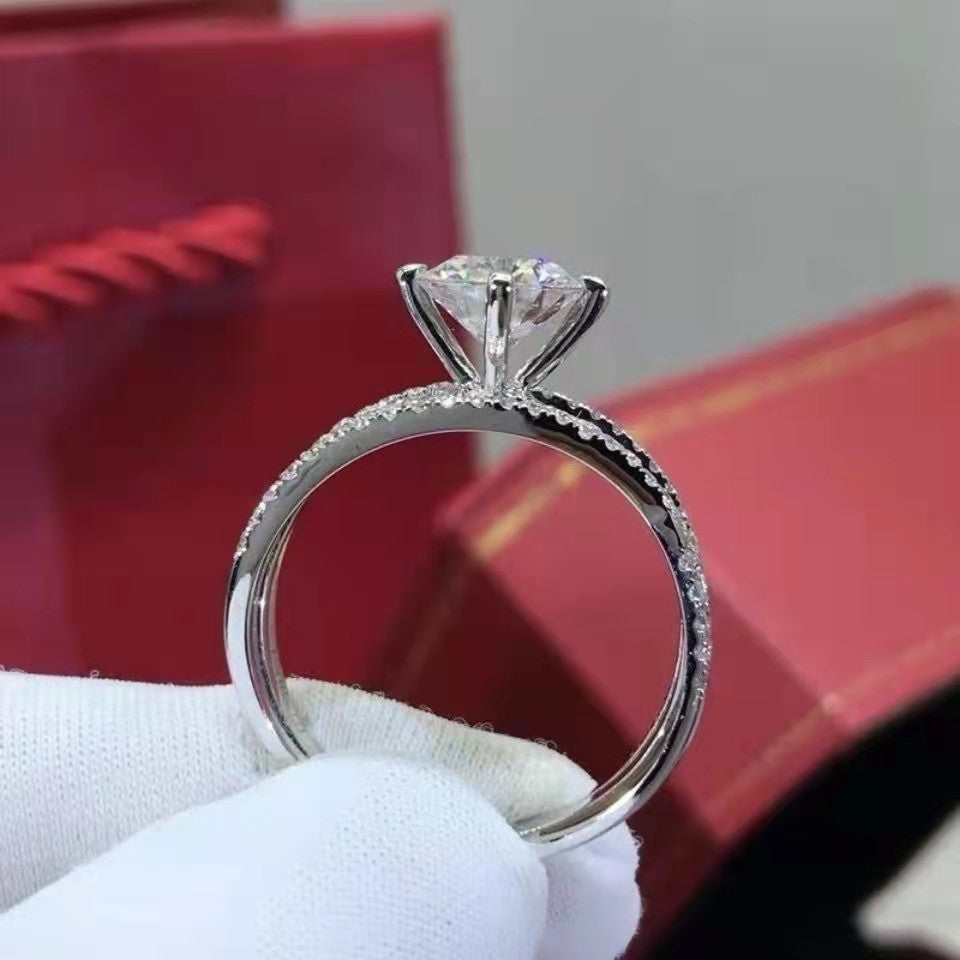 „Zerayne“ Three Lives Moissanite Ring One Carat