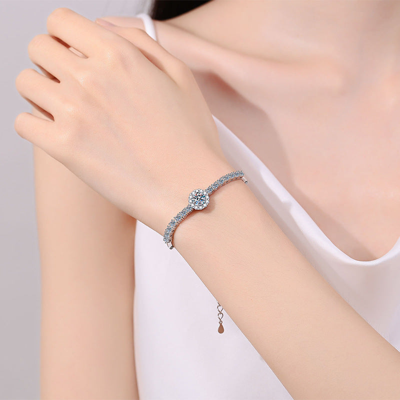Sterling Silver Moissanite Bracelet