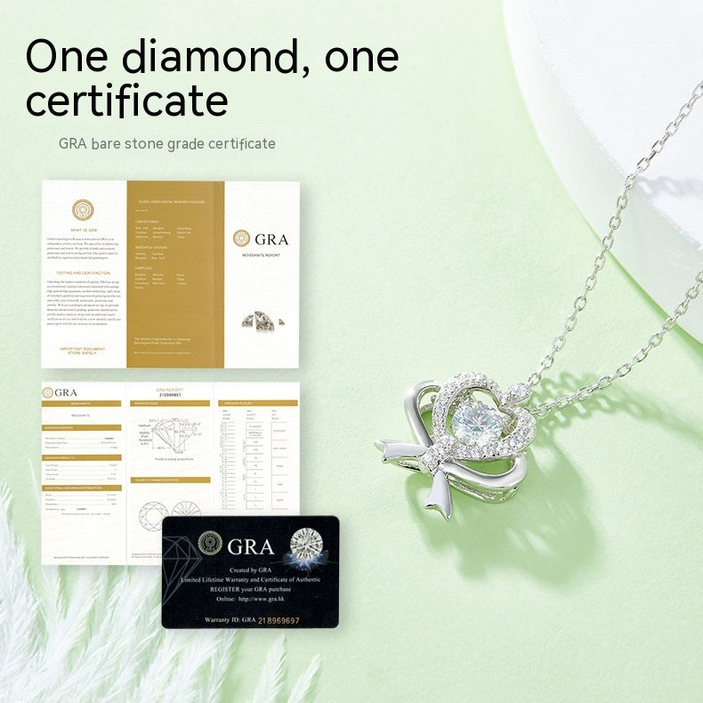 Silver Necklace moissanite