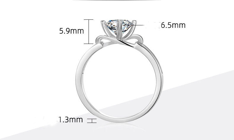 „Corvielle“ 1 Carat Moissanite white gold Ring