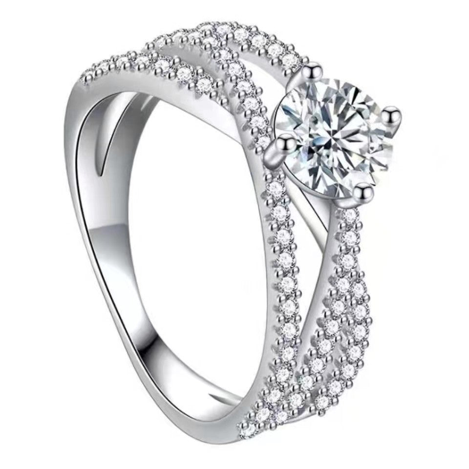 „Zerayne“ Three Lives Moissanite Ring One Carat