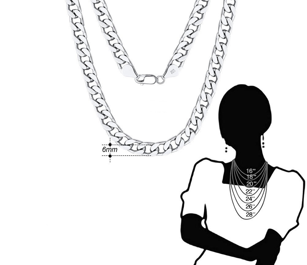 Sterling Silver 6mm Chain
