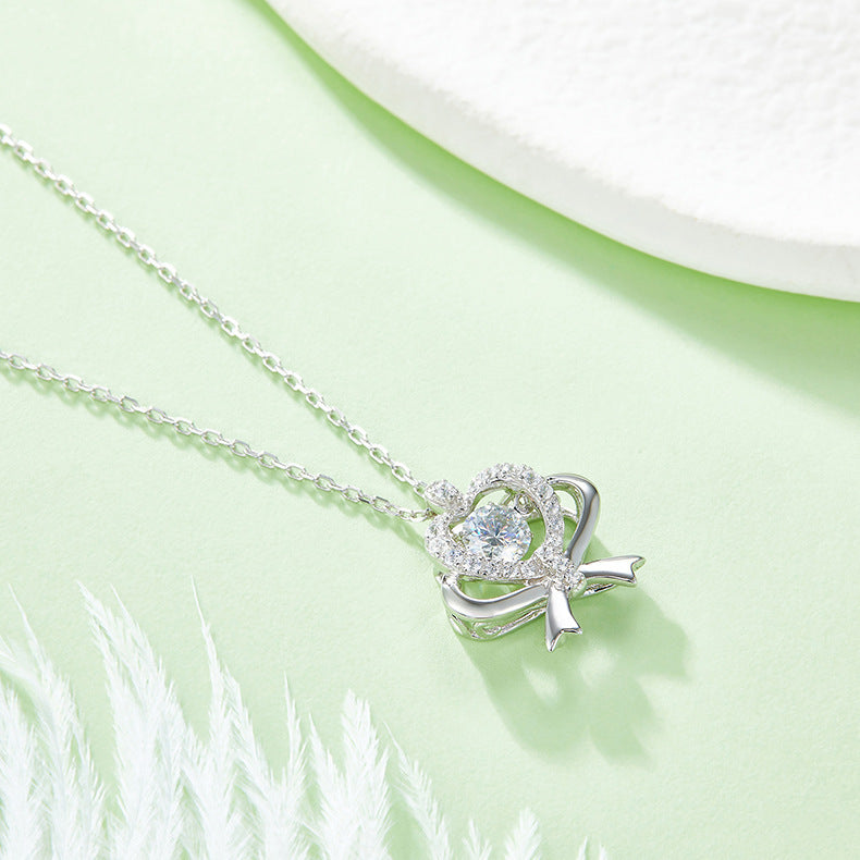 Silver Necklace moissanite