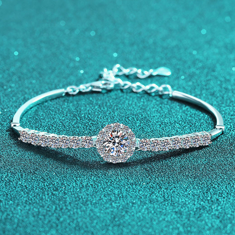 Sterling Silver Moissanite Bracelet