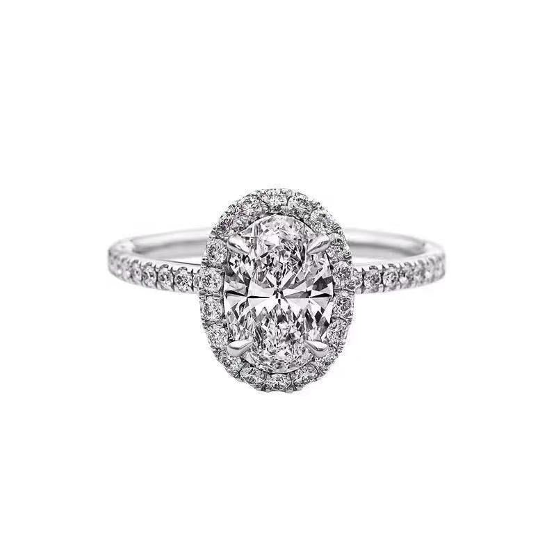 "Nova" Moissanite Big Diamond Shaped Rhinestone Ring