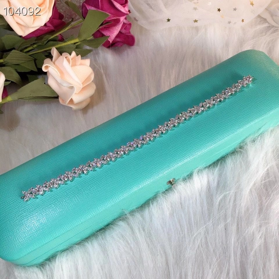 Sterling Silver Horse Eye Full Diamond Bracelet