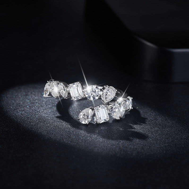 „Aurelin“ Moissanite  S925 Silver Plating 18K Gold Ring