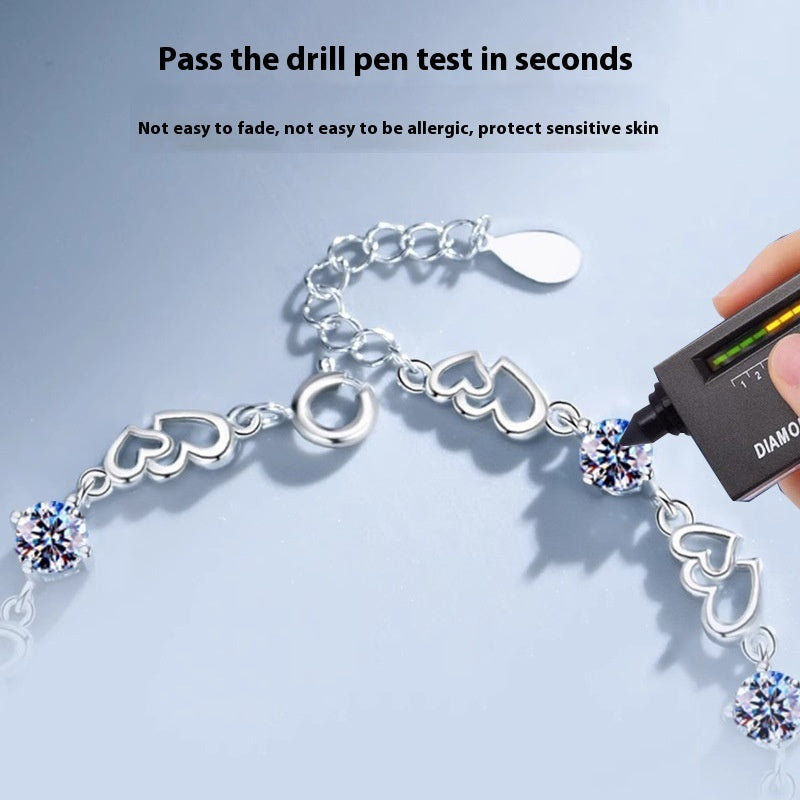 Sterling Silver Moissanite Bracelet